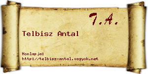 Telbisz Antal névjegykártya